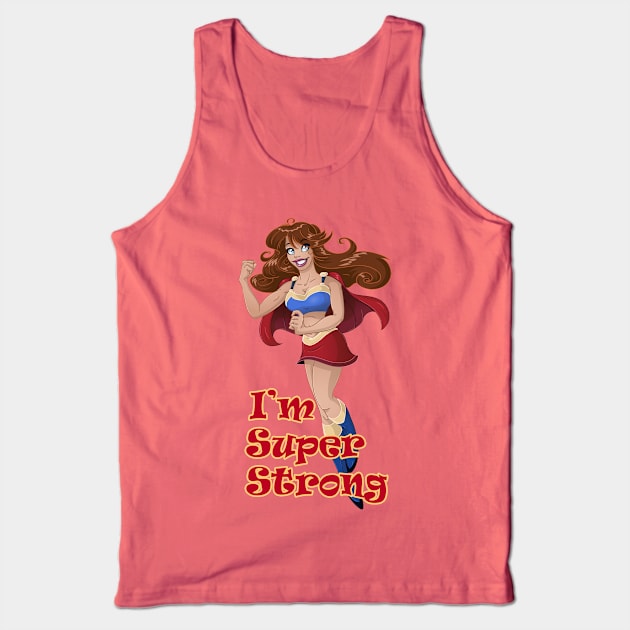 Woman Super Hero Shows Muscled Arm Tank Top by LironPeer